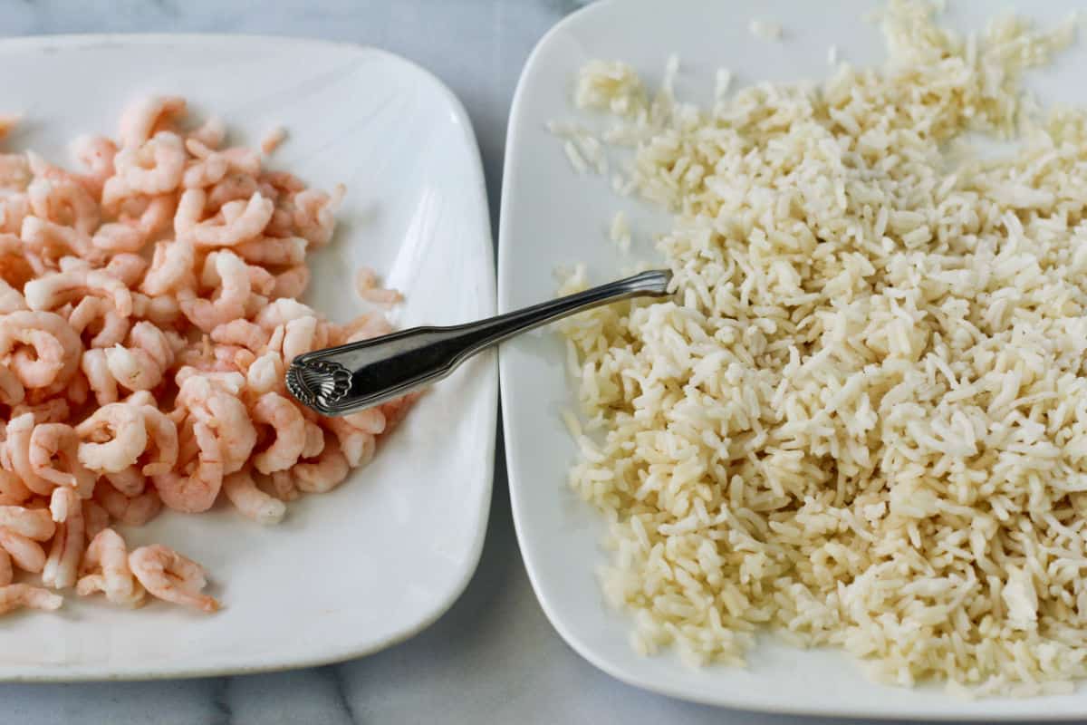 Chinese Cuban Fried Rice Shrimp and Rice.