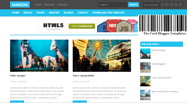 Magzon Responsive Blogger Template