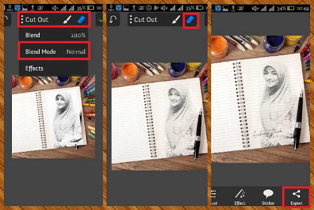 Cara Edit Photo Membuat Sketsa Arsiran Lukisan Pensil Menggunakan Android [ PicsayPro]