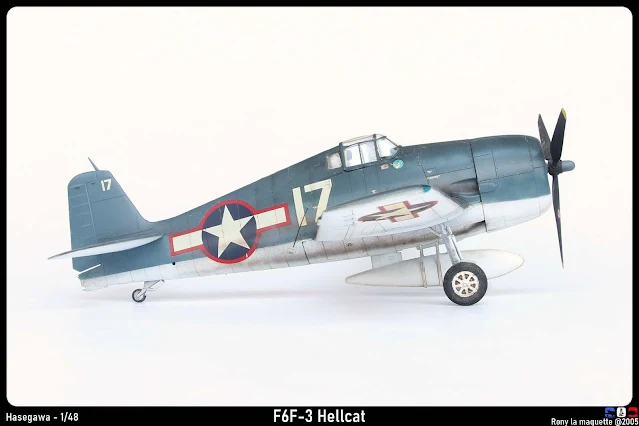 Maquette du F6F-3 Hellcat d'Hasegawa au 1/48.