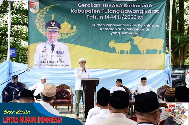 Idul Adha 1444 H, Pemkab Tubaba Distribusikan Sebanyak 163 Ekor Kambing dan 13 Sapi Ekor Qurban   