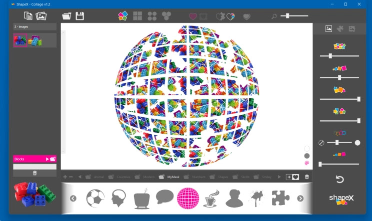 ShapeX :   Κορυφαία δωρεάν  εφαρμογή δημιουργίας Collage  για τα Windows