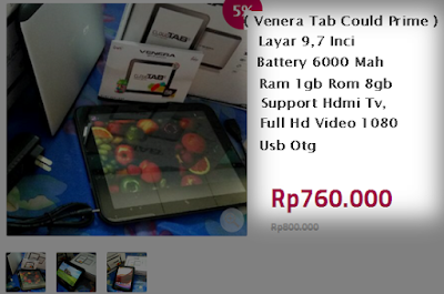 Venera Tab Cloud Prime ~ Tablet 10 inch 700 ribuan Ram 1 GB Batere Besar