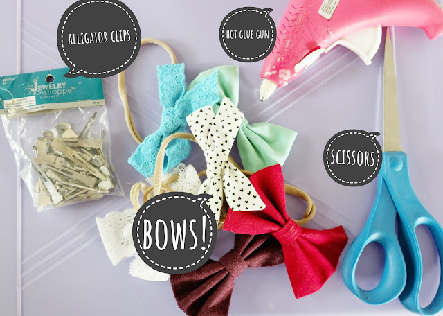 How To Turn Nylon Headband Bows Into Clip In On Bows Tutorial little poppy baby newborn girl