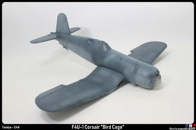 Camouflage du F4U-1 Corsair de Tamiya au 1/48.