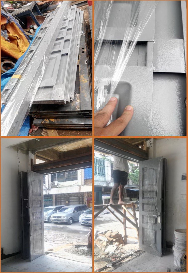 BROSUR PINTU BESI PRESS SISTEM MELIPAT RUKO GARASI 