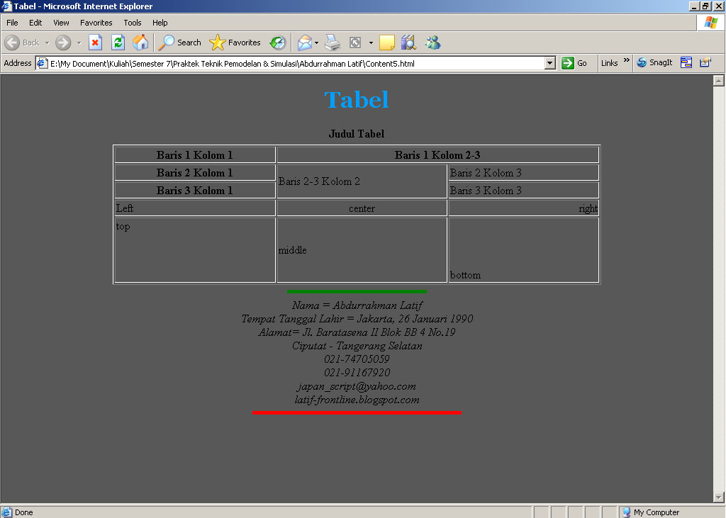 Frontline Blog: Capture Tugas Teknik Pemodelan dan 