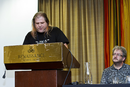 The Gorilla of the Gasbags story challenge panel at Armadillocon 2012