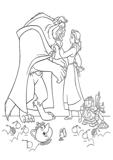 6 Beauty and the Beast coloring pages