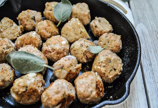 Turkey Sausage Meatballs In Sage Cream Sauce #paleo #whole30