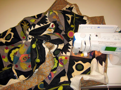 How to position a quilt for free motion quilting