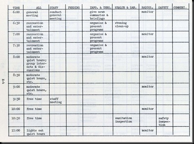 Shelter Schedule-Lights Out