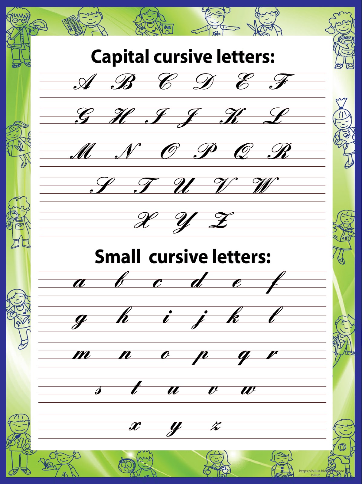 cursive small letters