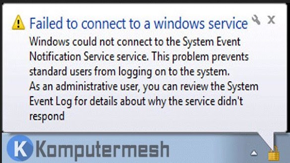 Cara Mengatasi Failed To Connect To A Windows Service
