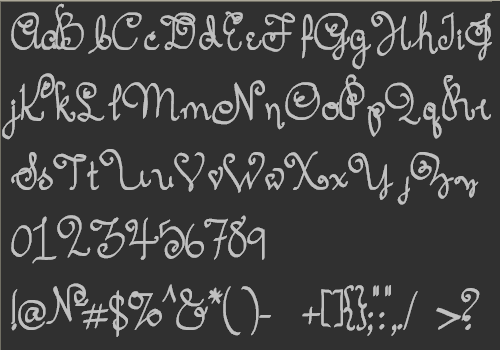 Font project Ramses the Eternal which actually ended up inspiring the Sachiko Script Font