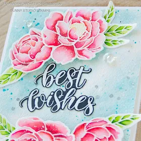 Sunny Studio Stamps: Pink Peonies Best Wishes Cards by Tatiana Trafimovich