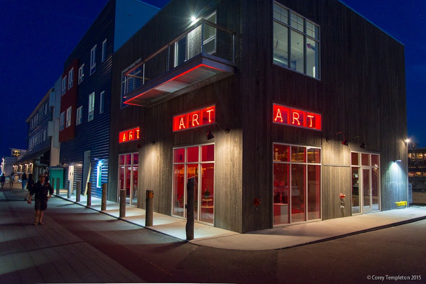 The new building on Maine Wharf is starting to come to life. The first floor on the side closest to Commercial Street will be the new home of Casco Bay Artisans, while the other end will be occupied by a new upscale seafood restaurant named Scales. A new organization/museum/exhibit space, the Portland Science Center, will occupy some of the upper floors.