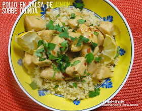 POLLO EN SALSA DE LIMON SOBRE QUINOA