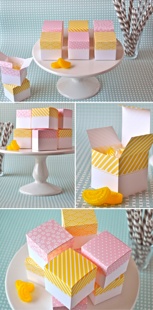 These miniature boxes by Kathleen of Twig and Thistle are meant for wedding