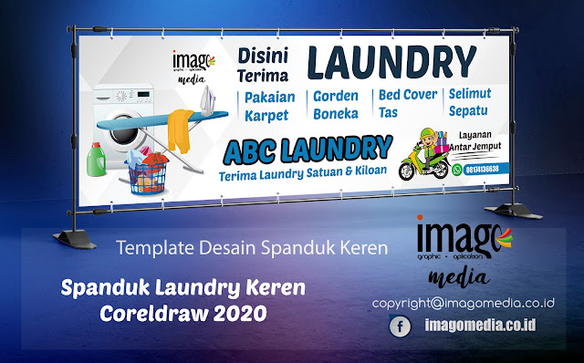  Desain  Spanduk  Laundry  Keren Coreldraw 2021 Imago Media 