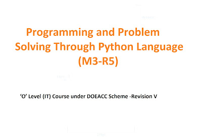 Syllabus of Programming and Problem Solving Through Python Language (M3-R5)