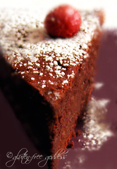 Gluten free dark chocolate cake