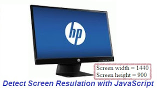 Detect the screen resolution with JavaScript