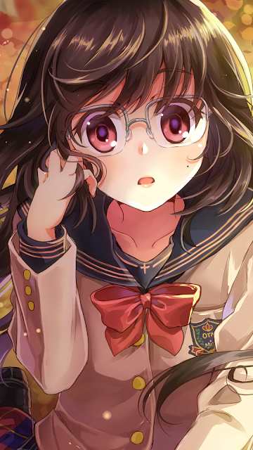 Wallpaper Anime Girl, Glasses, Meganekko, School Uniform, Cute Wallpapers Hd, 4k Images.