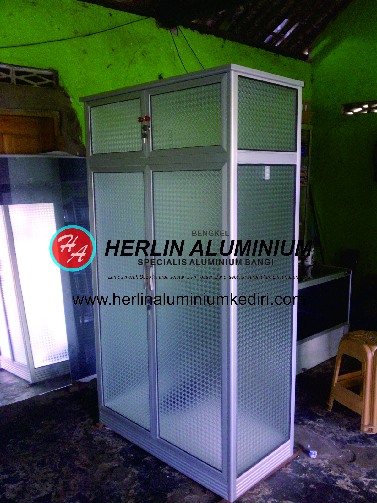 Daftar harga lemari  pakaian aluminium Kediri Jawa Timur 