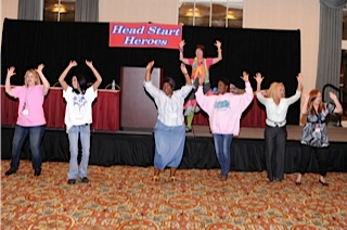 photo of: Kentucky Head Start Conference Keynote with Debbie Clement: Participants Dancing to "Piggy Rap" 