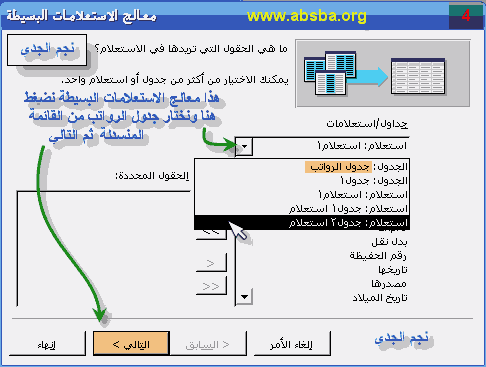 استخدام منشئ التعبير في الاكسس Access' Expression Builder 