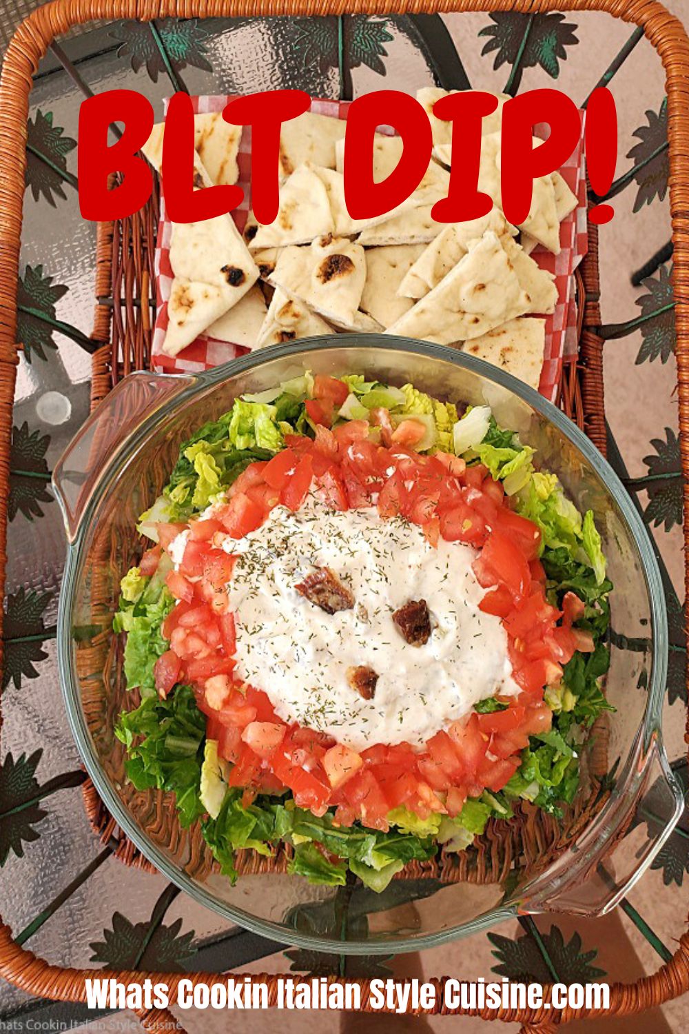 BLT Dip Recipe Pin for later how to make the BEST BLT DIP