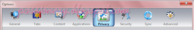 Firefox privacy tab