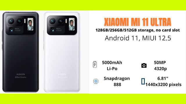 Xiaomi Mi 11 Ultra Specification  Features  Price