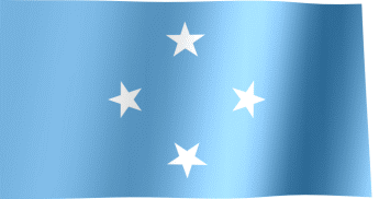The waving flag of the Federated States of Micronesia (Animated GIF)