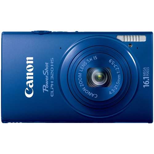 Canon PowerShot ELPH 320 HS 16.1 MP Wi-Fi Enabled CMOS Digital Camera with 5x Zoom 24mm Wide-Angle Lens with 1080p Full HD Video and 3.2-Inch Touch Panel LCD (Blue)