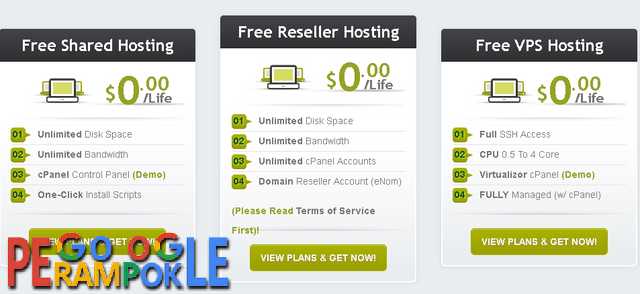 Paket hosting reseller hosting dan vps gratis selamanya