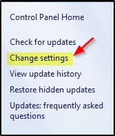 Change setting