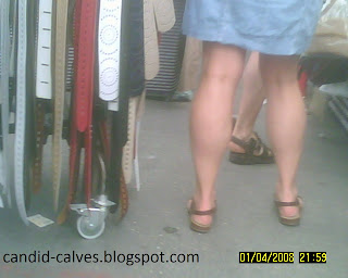 candid muscular calves