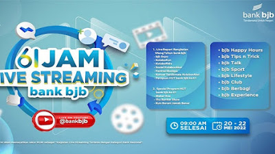 Bank bjb Catatkan Sejarah Isi Rangkain HUT  Gelar Live Streaming 61 Jam Non Stop