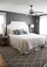 Grey White Metallic Bedroom Makeover