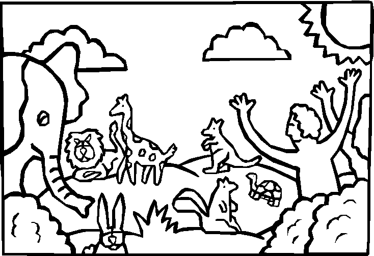 Fifth Day Of Creation Coloring Page Coloring Pages