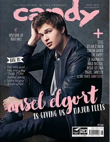 Ansel Elgort on Candy September 2015 cover