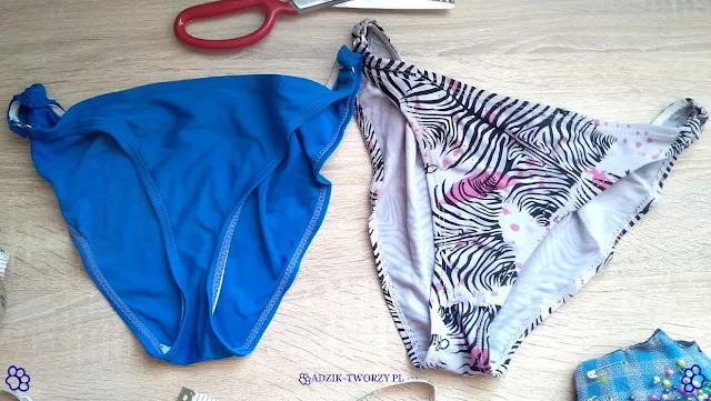 Naprawy i przeróbki majtek od bikini DIY - blog o szyciu i przerabianiu ubrań DIY - Adzik tworzy