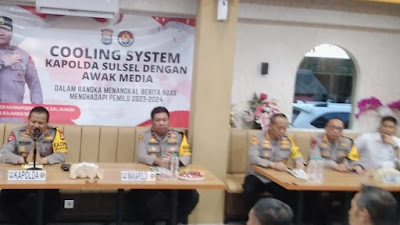 Silaturahmi Cooling System Kapolda Sulsel dengan Pers di Resto Pak tjomot Makassar