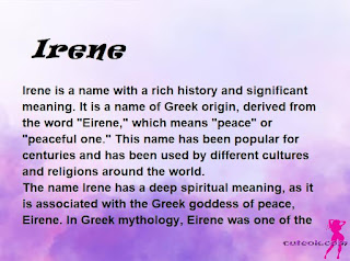 meaning of the name "Irene"