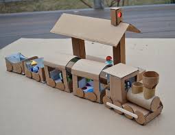 Recycle craft; kids toys made from cardboard