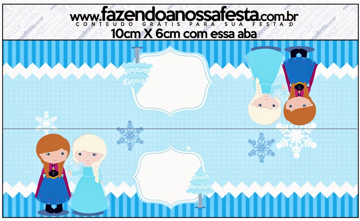 Frozen Baby Blue Christmas Free Printable labels.