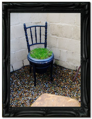 chair with grass