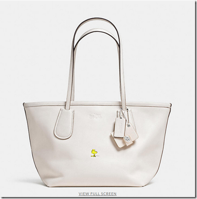 COACH X Peanuts coach taxi tote 24 - USD 298 - silver chalk